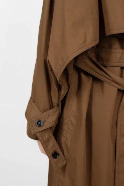 Acne Studios Trench Coat Coffee Brown| Outerwear