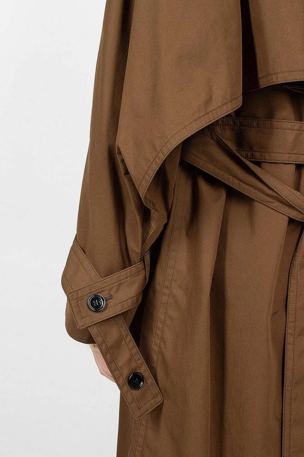 Acne Studios Trench Coat Coffee Brown| Outerwear