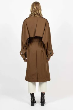 Acne Studios Trench Coat Coffee Brown| Outerwear