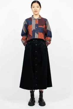 Engineered Garments FWK Tuck Skirt Dark Navy| Skirts