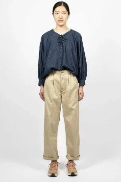 OrSlow Two Tuck Chino Khaki| Trousers