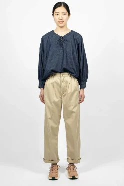 OrSlow Two Tuck Chino Khaki| Trousers