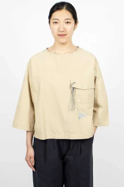 and wander Typewriter Pullover Beige| Tops