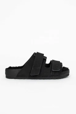 Birkenstock Uji Vl Cazador Shearling Sandal Slate| Shoes