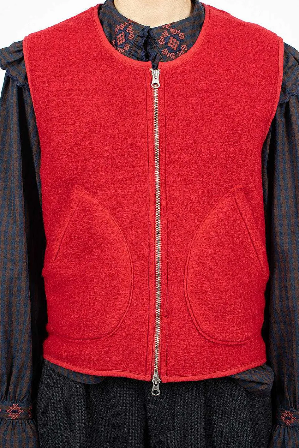 YMC Utah Waistcoat Red| Outerwear