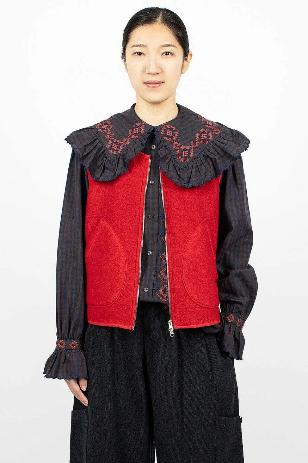 YMC Utah Waistcoat Red| Outerwear