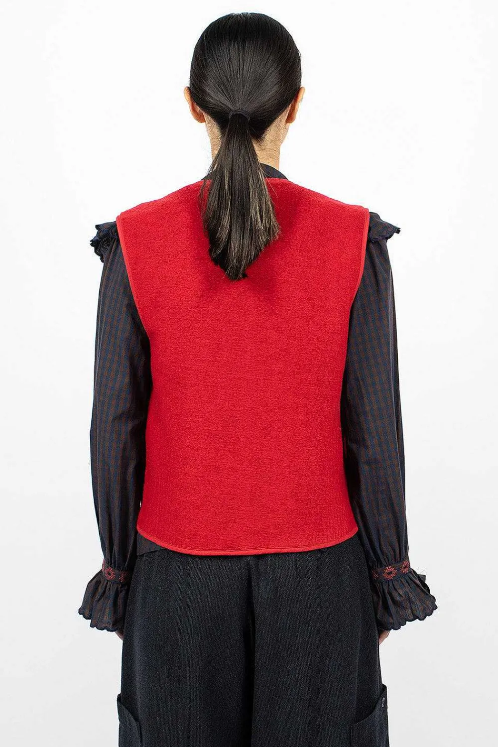 YMC Utah Waistcoat Red| Outerwear