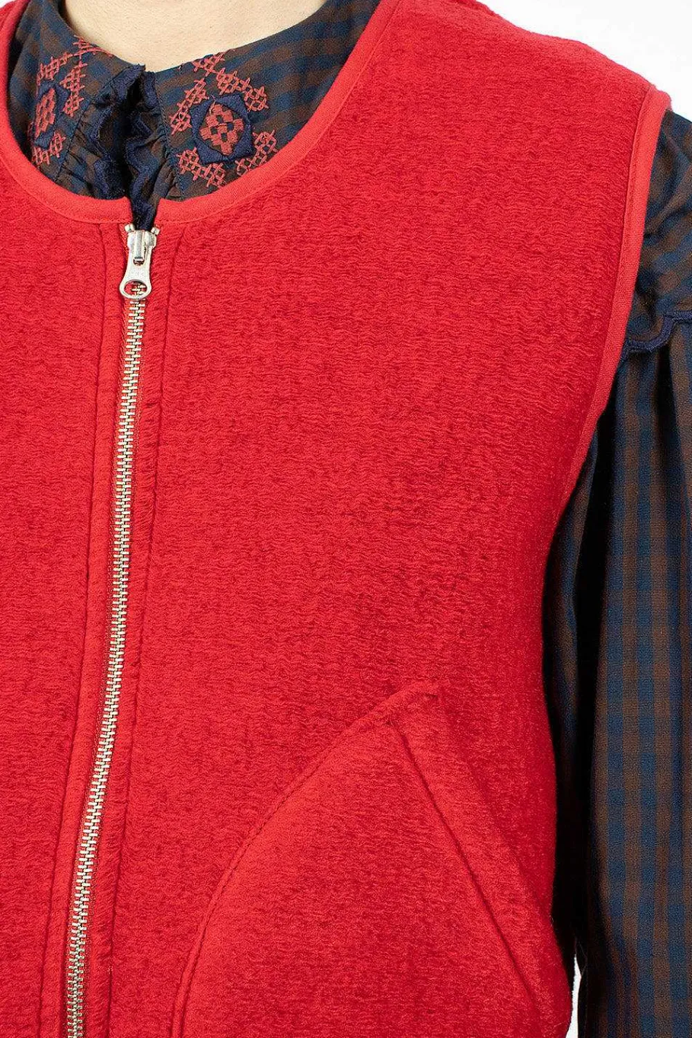 YMC Utah Waistcoat Red| Outerwear