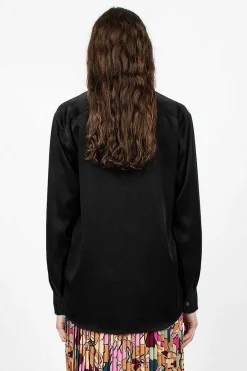 Dries Van Noten V Neck Blouse Black| Shirts
