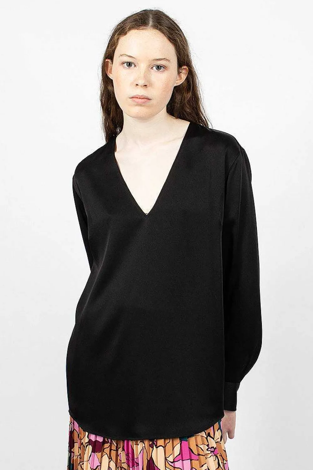 Dries Van Noten V Neck Blouse Black| Shirts
