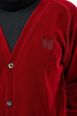 Needles V-Neck Cardigan Red| Outerwear