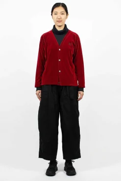 Needles V-Neck Cardigan Red| Outerwear