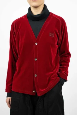 Needles V-Neck Cardigan Red| Outerwear