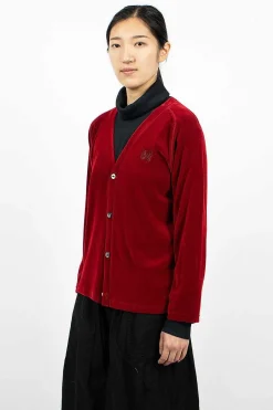 Needles V-Neck Cardigan Red| Outerwear