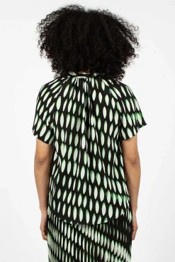 Dries Van Noten V-Neck Shirt Black/Green| Shirts