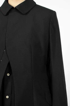 Comme Des Garçons Comme Des Garçons Waisted Hook Blazer Black| Outerwear