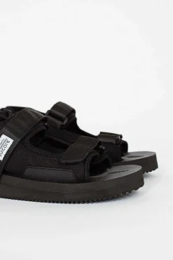 Suicoke Was-V Suede Sandals Black| Shoes