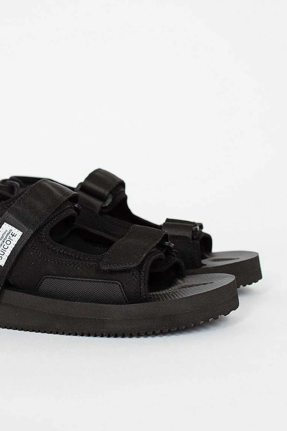 Suicoke Was-V Suede Sandals Black| Shoes