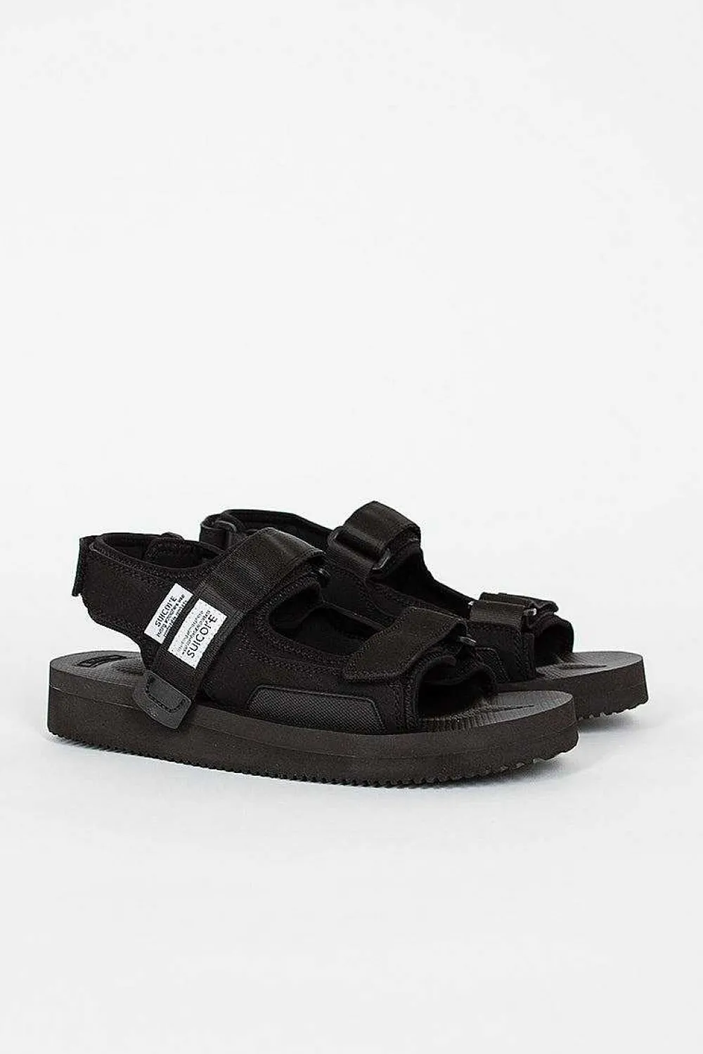 Suicoke Was-V Suede Sandals Black| Shoes