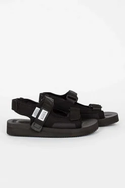 Suicoke Was-V Suede Sandals Black| Shoes