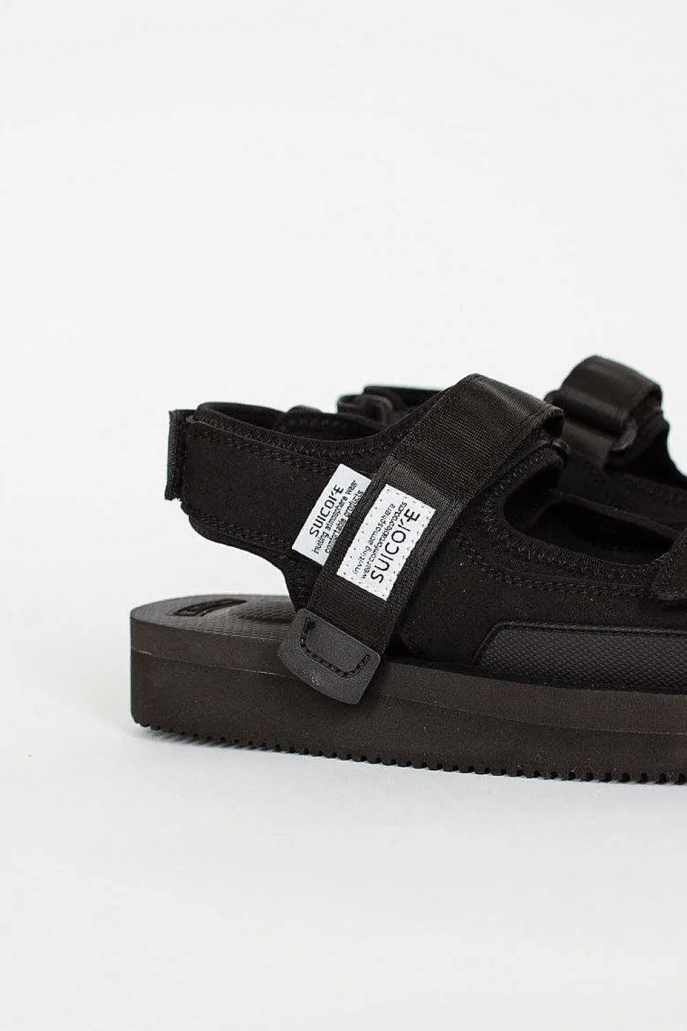 Suicoke Was-V Suede Sandals Black| Shoes