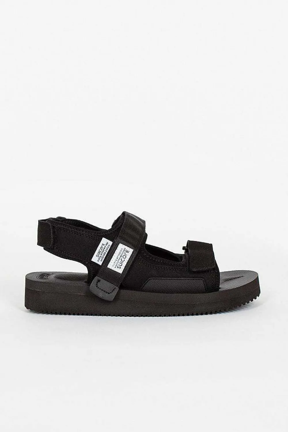 Suicoke Was-V Suede Sandals Black| Shoes