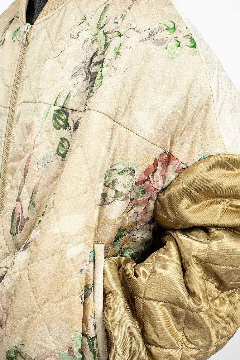 Dries Van Noten Watercolour Printed Bomber Ecru| Outerwear