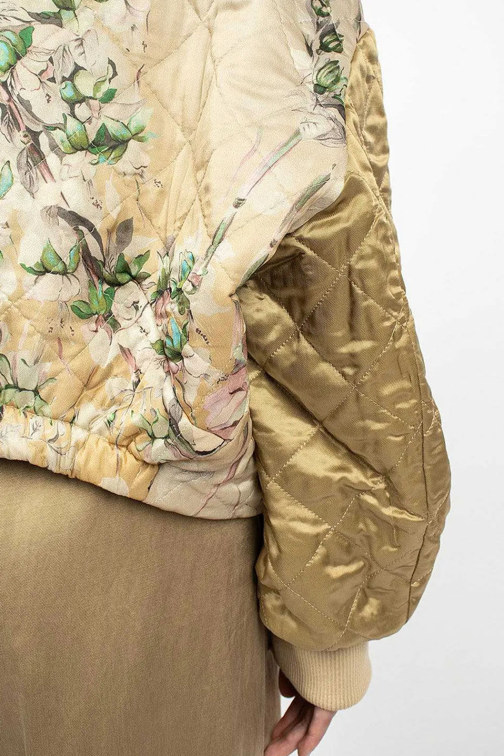 Dries Van Noten Watercolour Printed Bomber Ecru| Outerwear