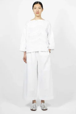 Daniela Gregis Wave Raw Cut Top White| Tops