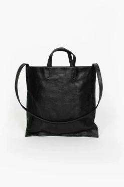 Amiacalva 2Way Leather Tote Black| Bags