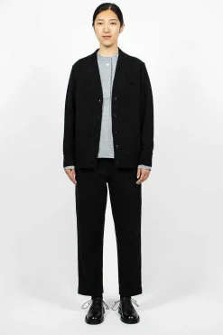 Margaret Howell Welt Pocket Cardigan Black| Outerwear