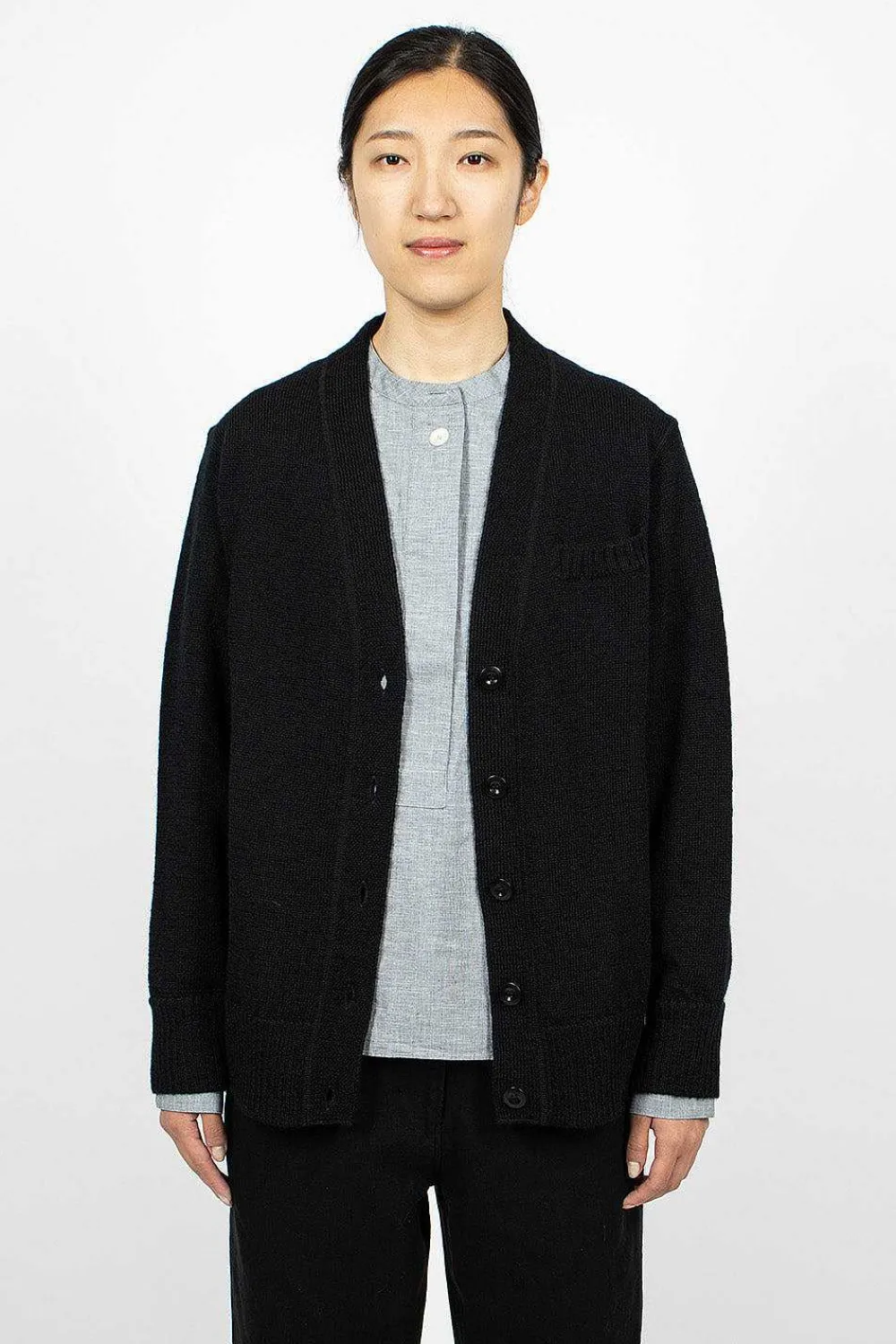 Margaret Howell Welt Pocket Cardigan Black| Outerwear