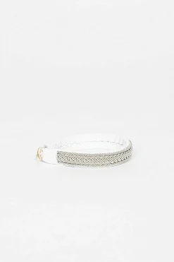 Maria Rudman White Hide B Bracelet| Bracelets