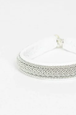 Maria Rudman White Hide B Bracelet| Bracelets