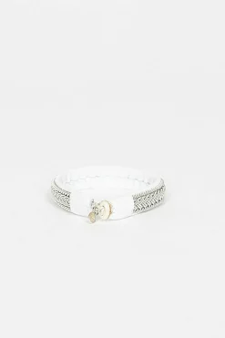 Maria Rudman White Hide B Bracelet| Bracelets