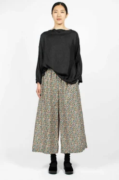 Daniela Gregis Wide Pyjama Trousers Floral Blue/Red/Orange| Trousers