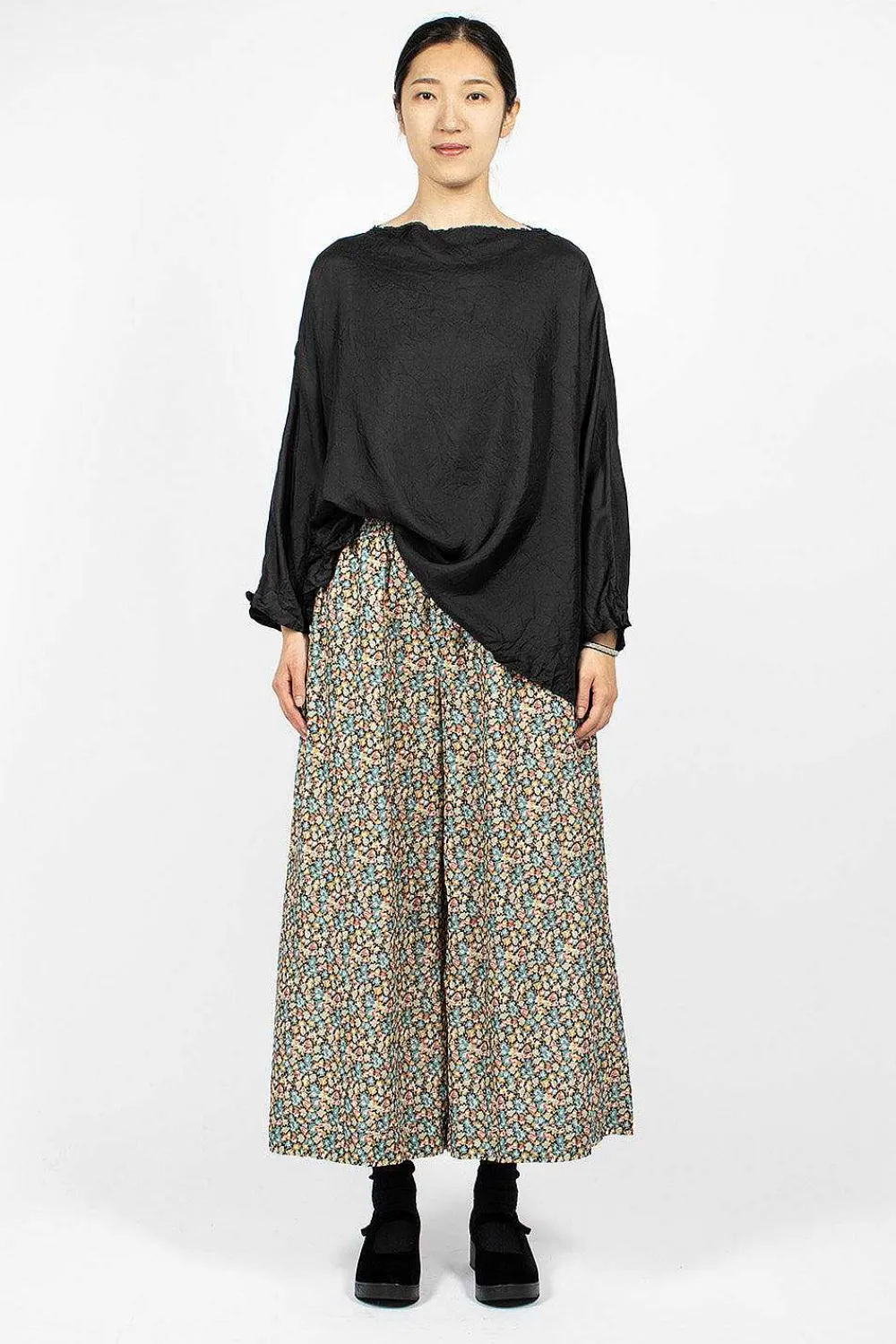 Daniela Gregis Wide Pyjama Trousers Floral Blue/Red/Orange| Trousers