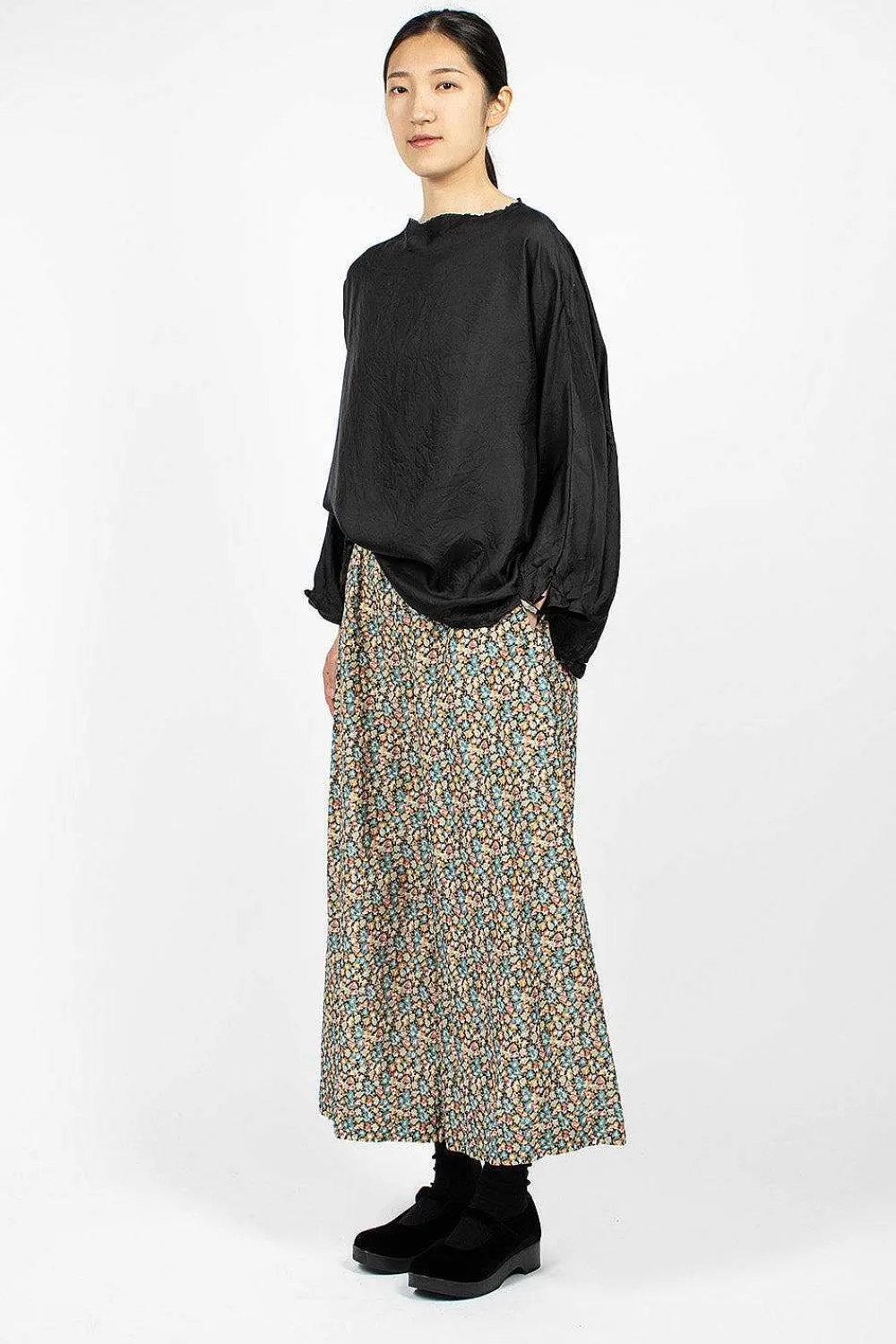 Daniela Gregis Wide Pyjama Trousers Floral Blue/Red/Orange| Trousers