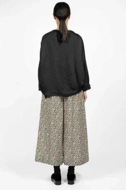 Daniela Gregis Wide Pyjama Trousers Floral Blue/Red/Orange| Trousers