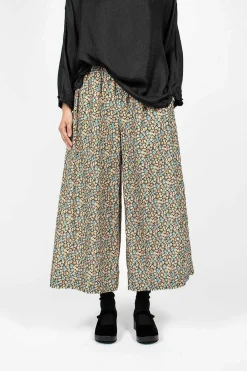 Daniela Gregis Wide Pyjama Trousers Floral Blue/Red/Orange| Trousers