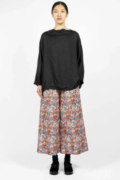 Daniela Gregis Wide Pyjama Trousers Pink Flowers| Trousers