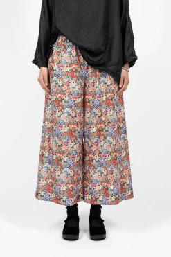 Daniela Gregis Wide Pyjama Trousers Pink Flowers| Trousers