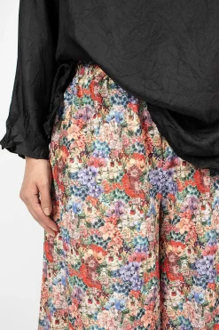 Daniela Gregis Wide Pyjama Trousers Pink Flowers| Trousers