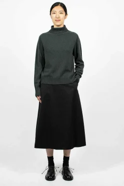 Margaret Howell Wide Rollneck Knit Spruce| Knitwear