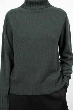 Margaret Howell Wide Rollneck Knit Spruce| Knitwear