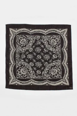 VISVIM Wildflower Scarf Black| Bandanas