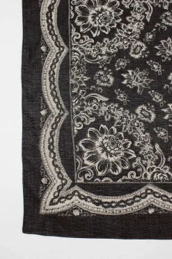 VISVIM Wildflower Scarf Black| Scarves & Gloves