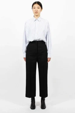 Acne Studios Wool Blend Trousers Black| Trousers