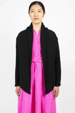 Daniela Gregis Wrap Knit Cardigan Black| Knitwear