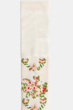 Simone Rocha Wreath Printed Socks Cream| Tights & Socks